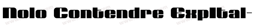 Nolo Contendre ExpItal字体转换